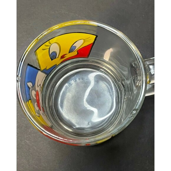 Looney Tunes coffee mug 1994 Bugs Bunny Sylvester Tweety souvenir travel 3 3/4" - Picture 8 of 9